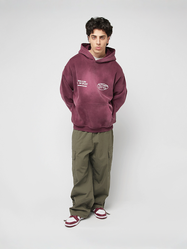 Another Cotton Lab, Pasta Night Washed Hoodie, red, Image 5 of 5
