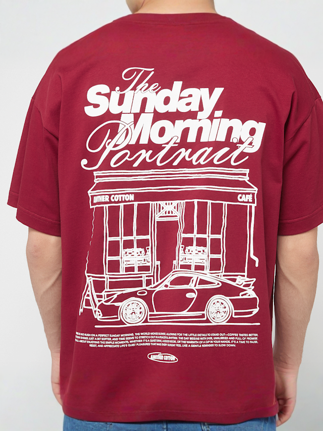 Another Cotton Lab, Sunday Morning T-Shirt, red, Image 4 of 5