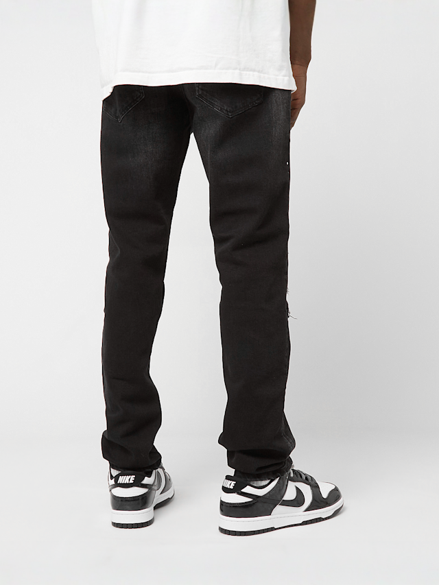 2Y STUDIOS, VICTOR RIPPED SLIM FIT JEANS Washed Grey, black, Image 2 of 5