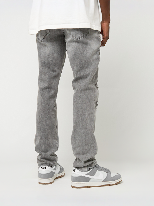 2Y STUDIOS, VICTOR RIPPED SLIM FIT JEANS Washed Grey, grey, Image 2 of 5