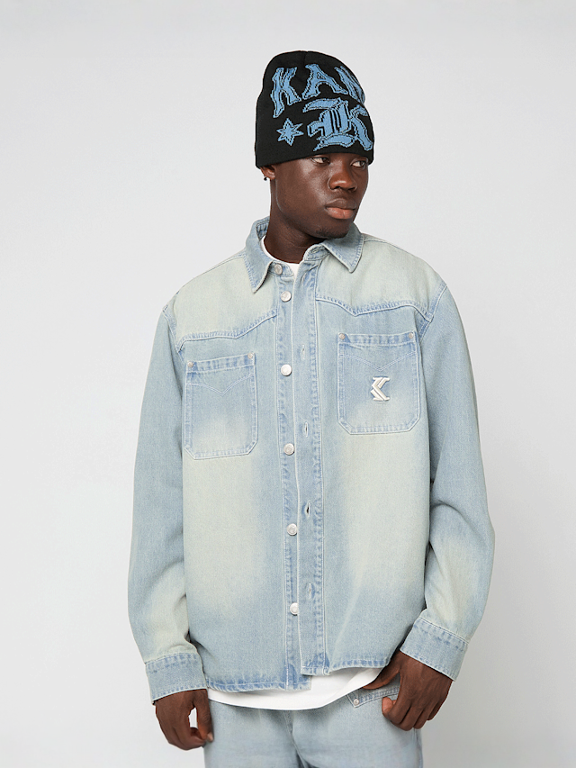 Karl Kani, OG K Western Denim Overshirt, blue, Image 1 of 5
