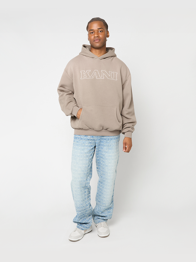 Karl Kani, Retro Washed Oversized Hoodie, beige, Image 4 of 4