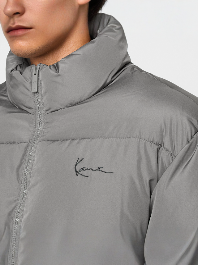 Karl Kani, Small Signature Embossed Logo Puffer Jacket, grey, Image 4 of 6