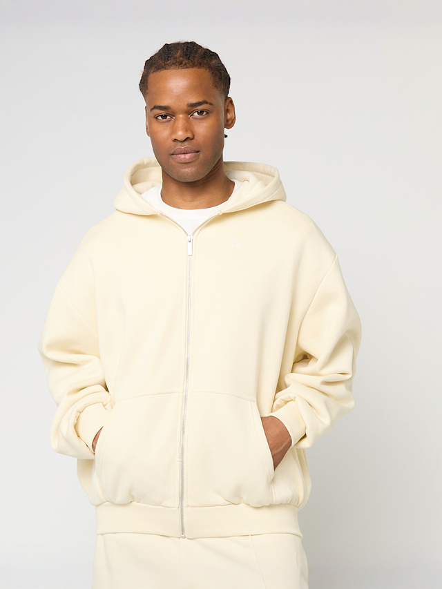 Karl Kani, Small Signature Essential Zip Hoodie, beige, Image 1 of 4