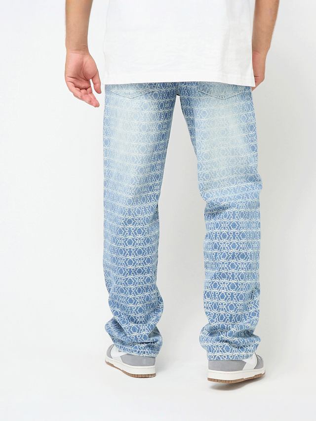 Karl Kani, OG All-Over-Print Carpenter Straight Leg Jeans, blue, Image 2 of 5