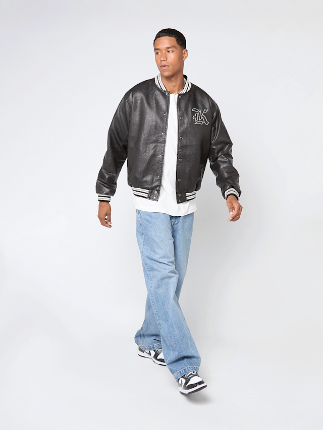 Karl Kani, Kani Western Pu Leather College Jacket, black, Image 6 of 6
