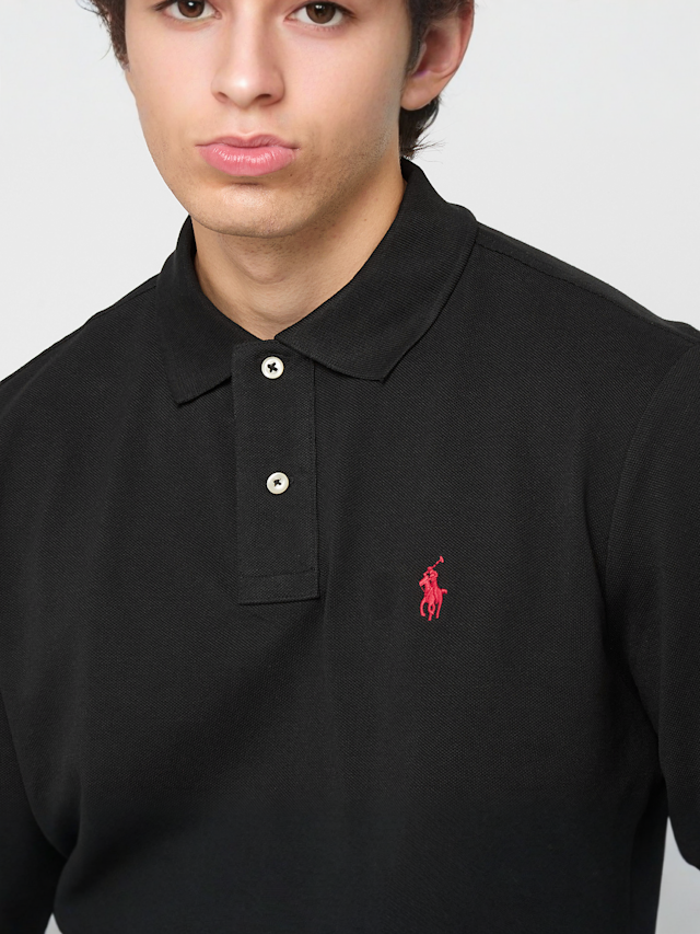 Polo Ralph Lauren, LSKCCMSLM2-LONG SLEEVE-KNIT polo black, black, Image 3 of 4