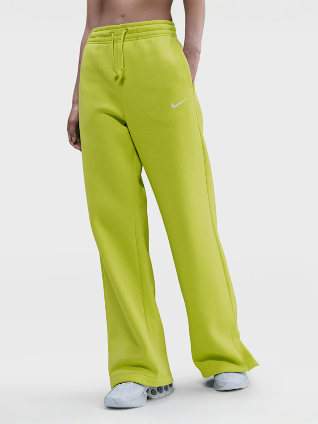 Nike, Sportswear Phoenix Fleece High-Waisted Wide-Leg Pants, green, Image 1 of 3