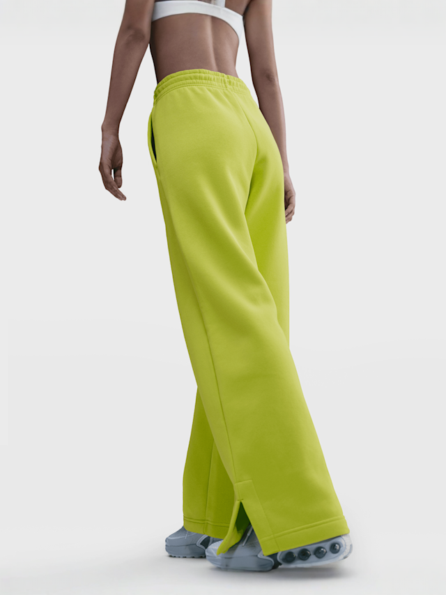 Nike, Sportswear Phoenix Fleece High-Waisted Wide-Leg Pants, green, Image 2 of 3