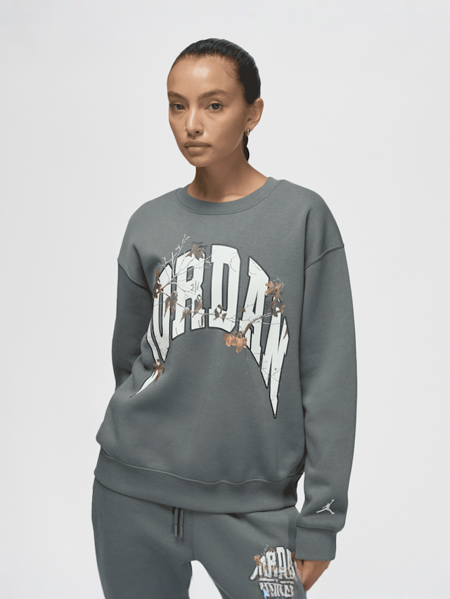 Jordan, Brooklyn Fleece Crew Graphics, grey, Image 1 of 5