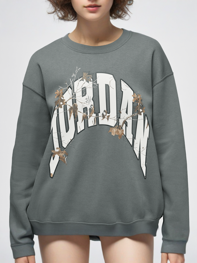 Jordan, Brooklyn Fleece Crew Graphics, grey, Image 3 of 5