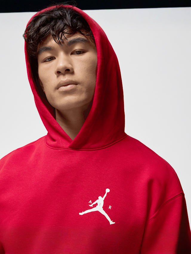 Jordan, Jumpman Fleece Hoodie, red, Image 3 of 5