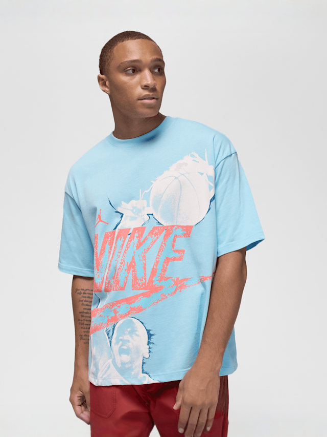 Jordan, Reissue Oversized Short Sleeve Crew, blue, Image 1 of 5