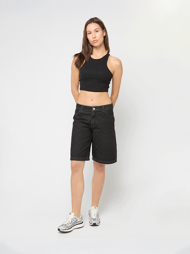 Urban Classics, Ladies Cropped Rib Top, black, Image 3 of 3