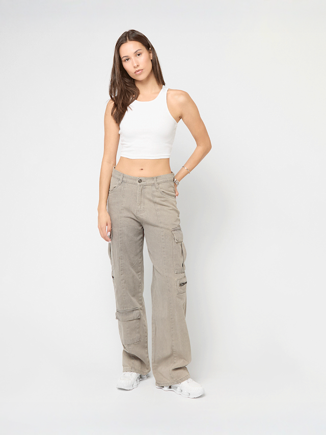 Urban Classics, Ladies Cropped Rib Top, white, Image 3 of 3