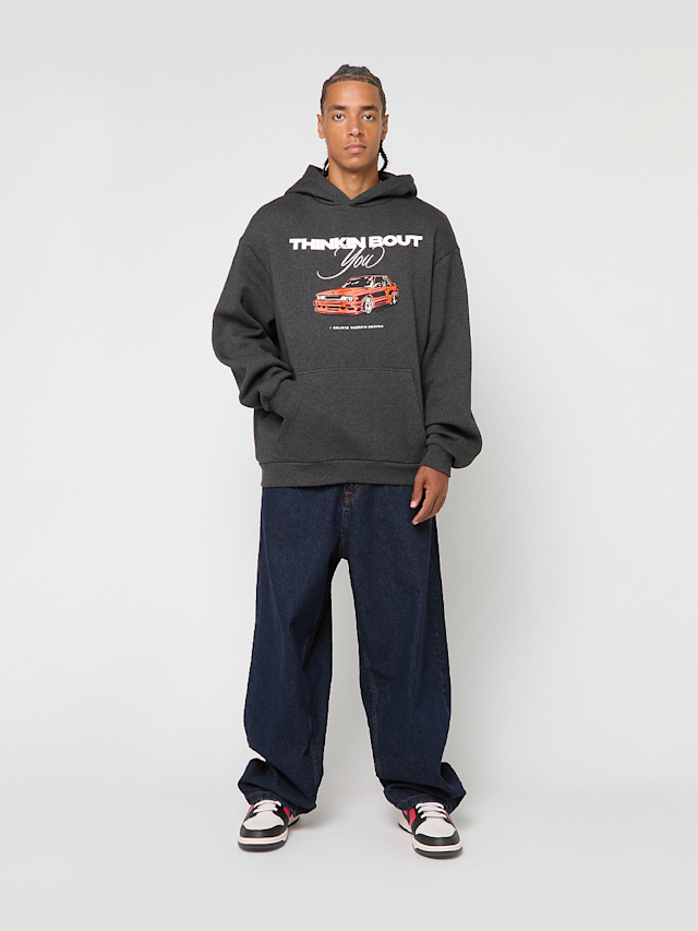 Mister Tee, Thinking Bout You Car Print Fluffy Hoody charcoal, grey, Image 4 of 4