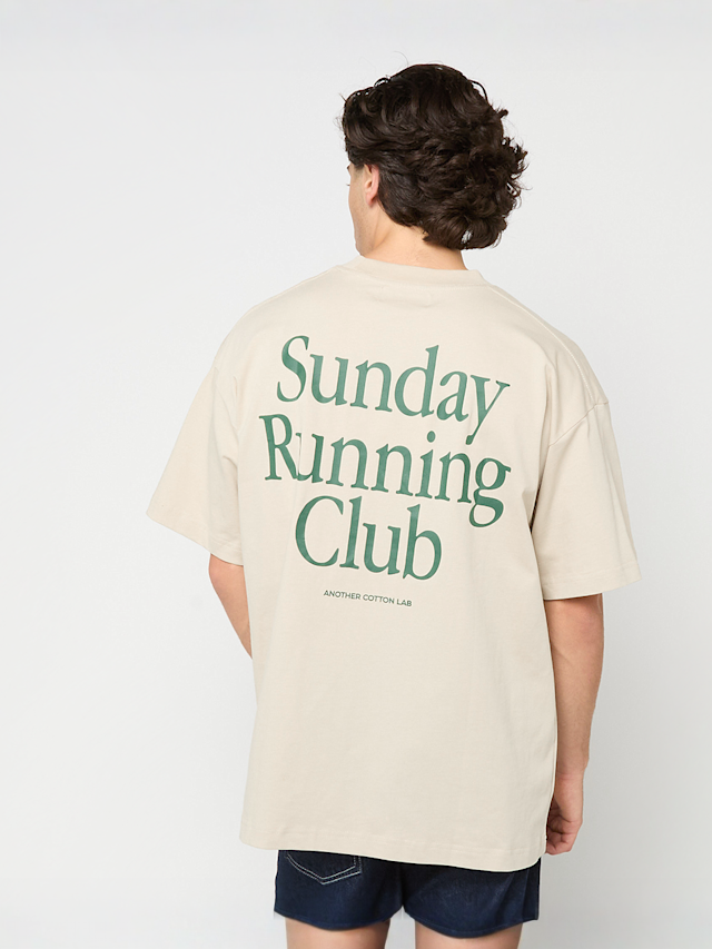 Another Cotton Lab, Sunday Running Club Oversized T-Shirt, beige, Image 2 of 6