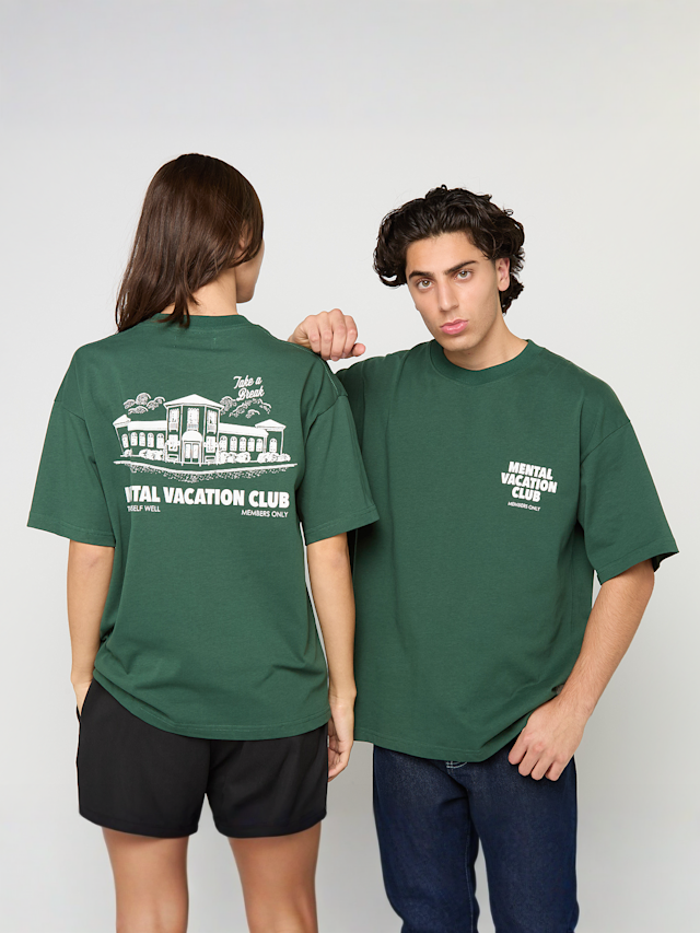 Another Cotton Lab, Mental Vacation Oversized T-Shirt, green, Image 1 of 6