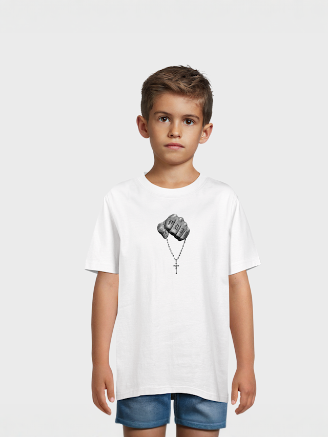 Mister Tee - Kids, Faith Meets Strength Tee, white, Image 1 of 3
