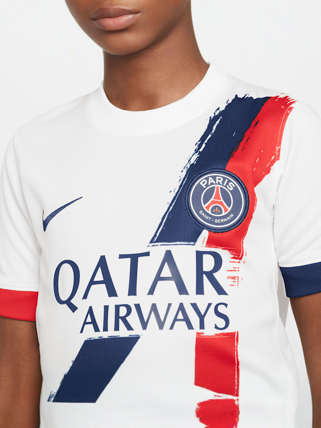 Nike, Doué / No. 14 / Paris Saint-Germain Nike Kids Away Stadium 2024/25, white, Image 4 of 8