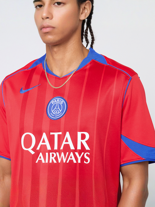 Nike, PSG Y NK DF JSY SS STAD 3R - D. Doué - 14, red, Image 3 of 7