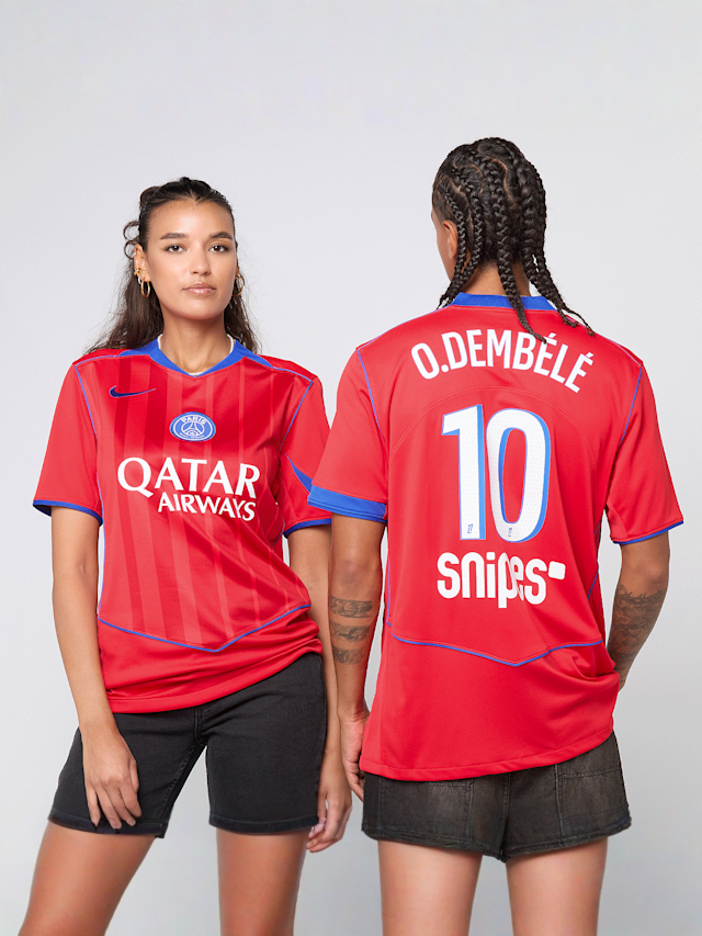 Nike, PSG Y NK DF JSY SS STAD 3R - Dembélé - 10, red, Image 1 of 7