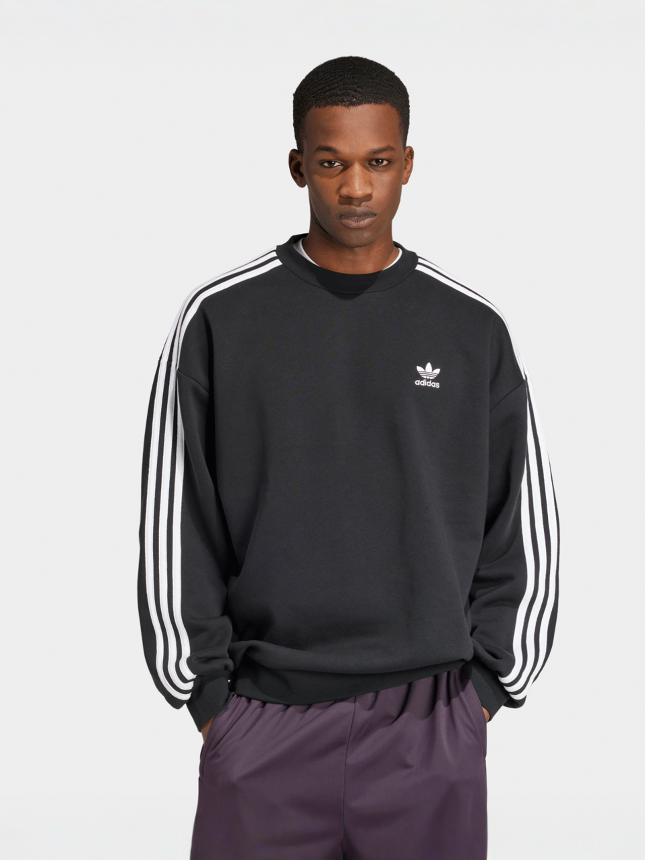 ovys STRIPE SWEAT CREW NECK & PANTS セット Oversized 3-Streifen Crew Sweatshirt | SNIPES