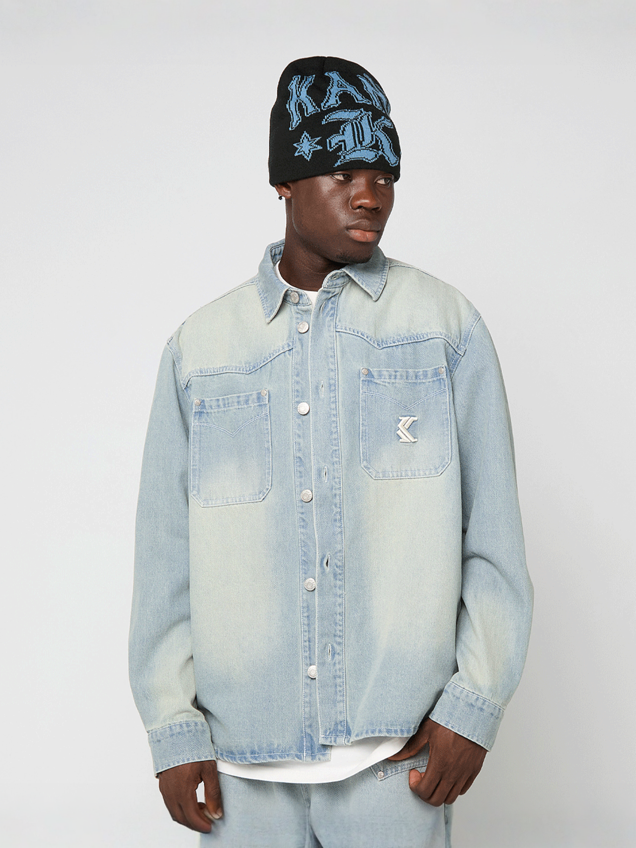 OG K Western Denim Overshirt | SNIPES