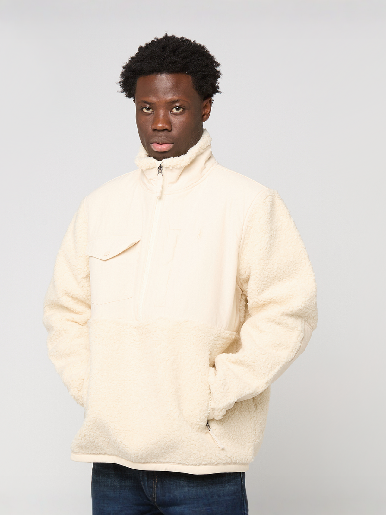 HYBRDZIPMNM3-LONG SLEEVE-FULL ZIP andover cream | SNIPES