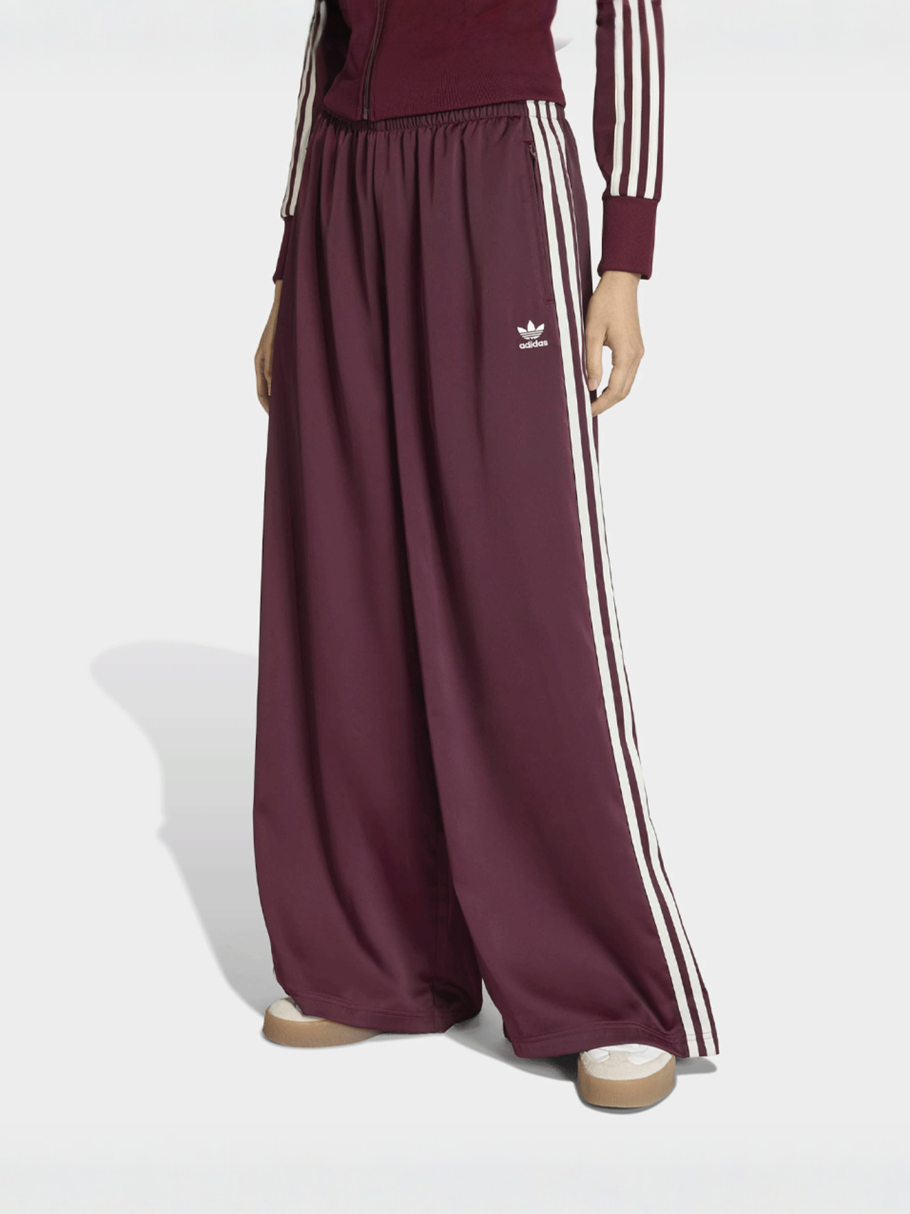 adidas originals★W WIDE LEG SATIN PANTS Satin Trackpant Wideleg | SNIPES