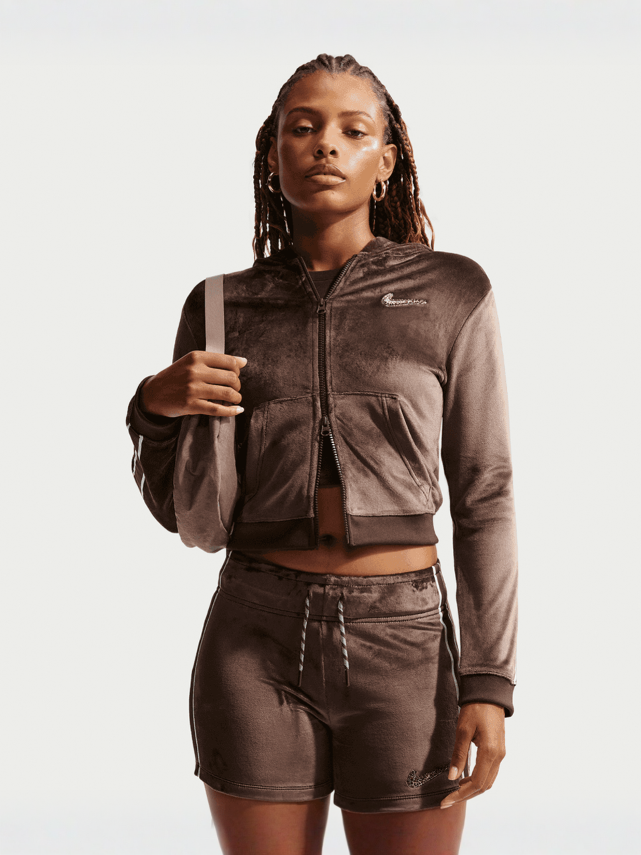 新品未使用【trunc88】Fleek Sweat Tops Sportswear Trend Velour Full-Zip Hoodie | SNIPES