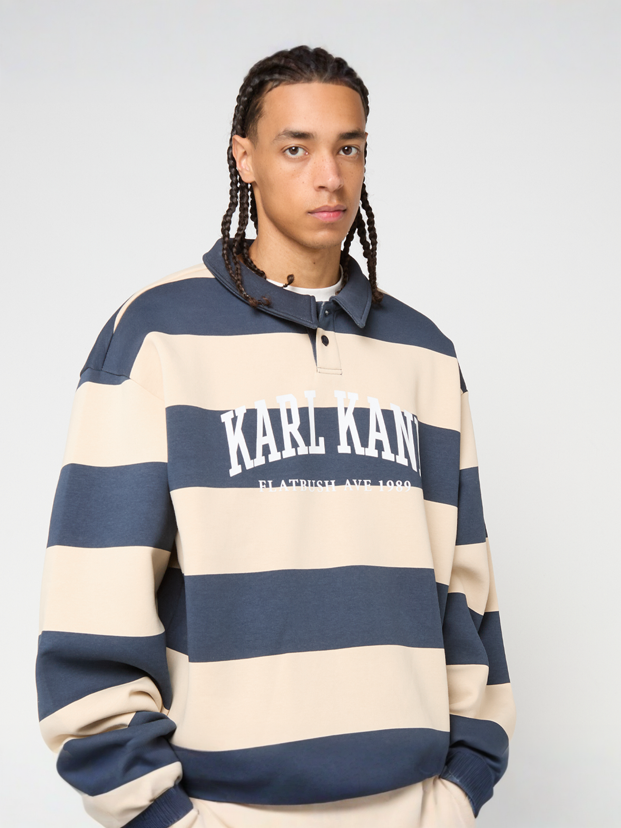 Heritage Stripe Oversized Rugby Shirt | SNIPES