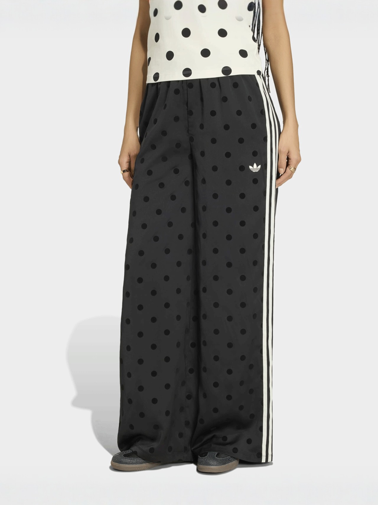 トップス adidas SATIN POLKA DOTS WIDE LEG PANT adidas SATIN POLKA DOTS WIDE LEG PANT - White | adidas Switzerland