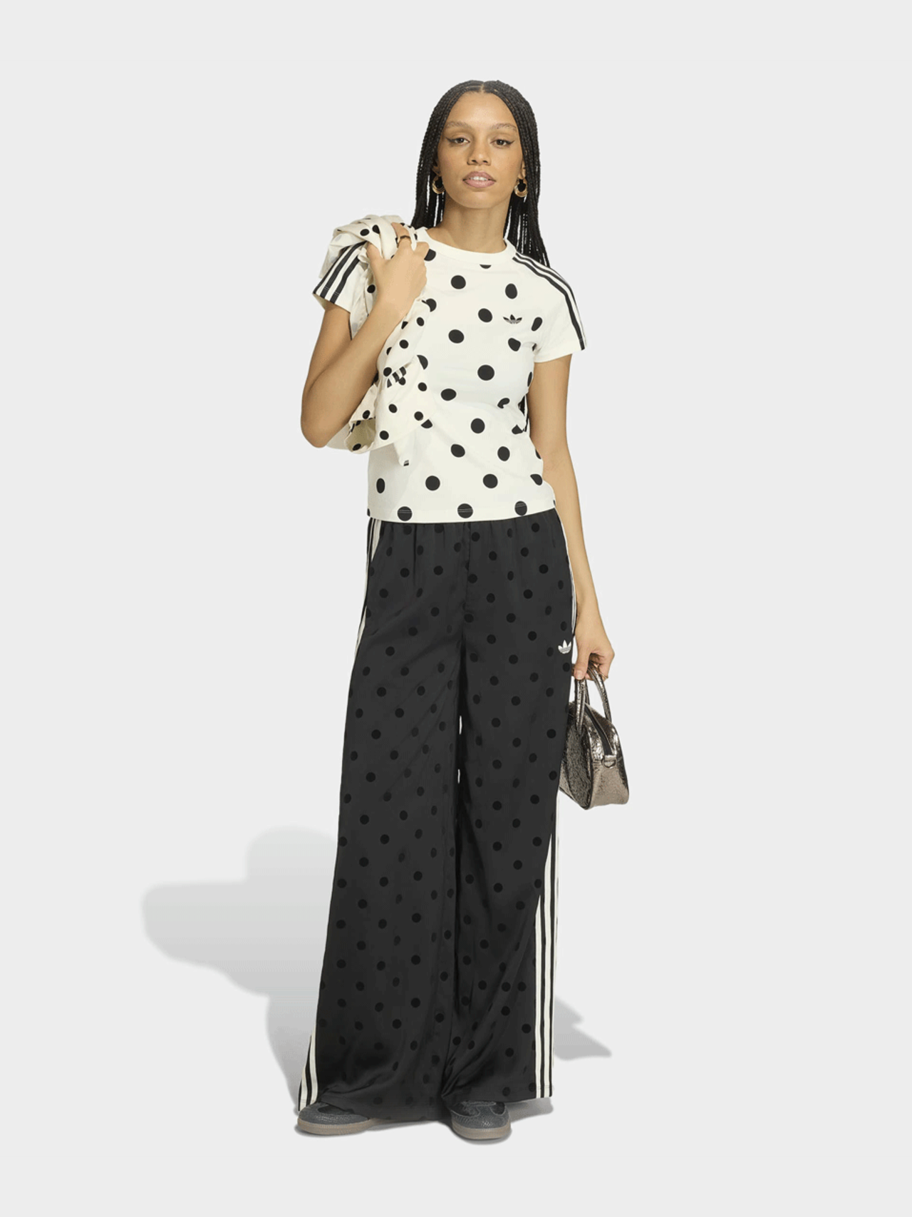 Satin Polka Dots Wide Leg Pants | SNIPES