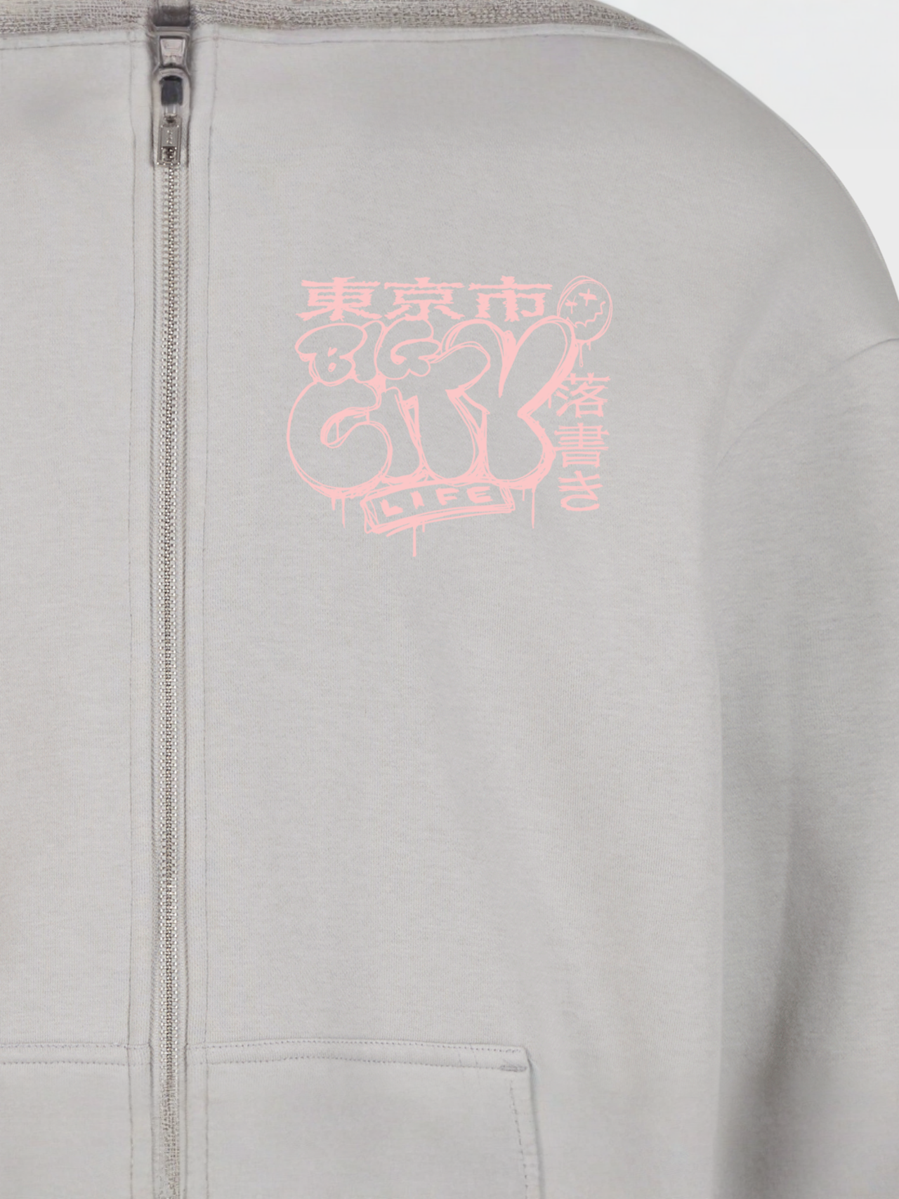 Tokyo City Life Fluffy Zip Hoody | SNIPES