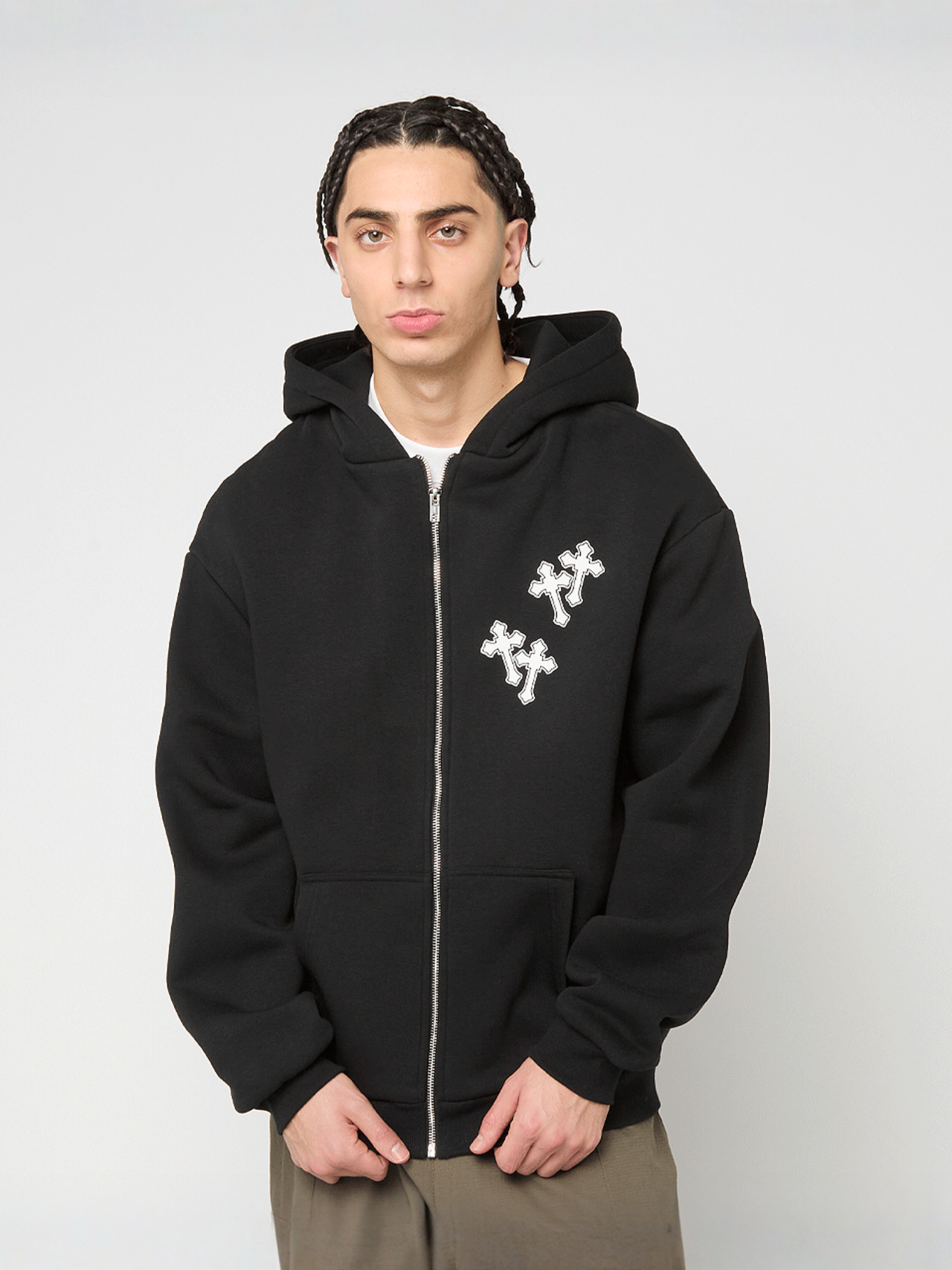 andmary Fluffy zip up jacket black Uniqlo Jacket Fluffy Zip Jacket 