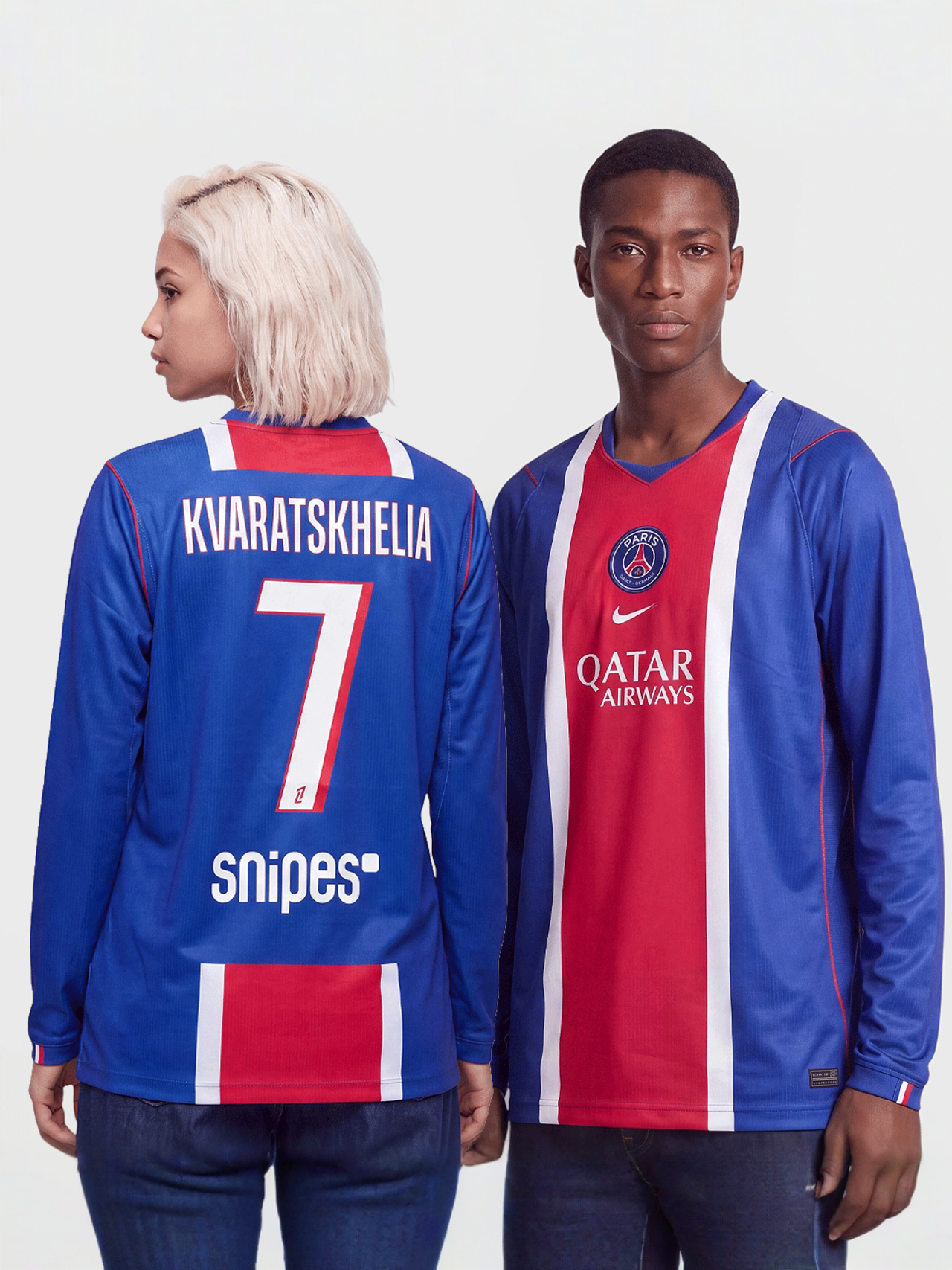 Kvaratskhelia / No. 7 / PSG Dri-FIT Jersey Longsleeve Home Stadium