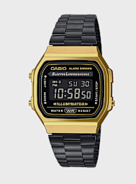 CASIO, A168WEGB-1BEF, zwart, Afbeelding 1 van 2