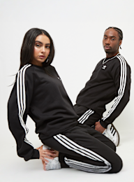 adidas Originals, adicolor 3-Stripes Crew Sweatshirt, black, Image 1 of 4