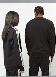 adidas Originals, adicolor 3-Stripes Crew Sweatshirt, zwart, Afbeelding 2 van 4