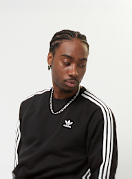 adidas Originals, adicolor 3-Stripes Crew Sweatshirt, zwart, Afbeelding 3 van 4