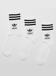 adidas Originals, adicolor Crew Sokken (3 Pack), wit, Afbeelding 1 van 2