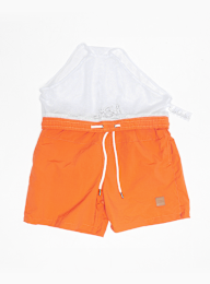 Urban Classics, Block Swim Shorts rust orange, pomarańczowy, Obraz 5 z 6