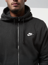 Nike, Club Hoodie Full Zip, zwart, Afbeelding 3 van 4