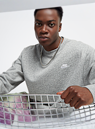 Nike, Sportswear Club Fleece Crew, grijs, Afbeelding 3 van 5