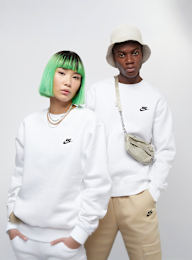 Nike, Sportswear Club Fleece Crew, white, Image 1 of 5