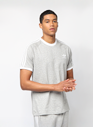 adidas Originals, 3-Stripes Tee medium grey heather, grey, Image 2 of 5