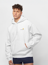 Carhartt WIP, Hooded American Script Sweatshirt, grey, Image 1 of 5