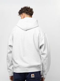 Carhartt WIP, Hooded American Script Sweatshirt, grey, Image 2 of 5