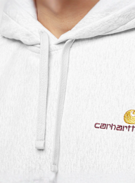 Carhartt WIP, Hooded American Script Sweatshirt, grey, Image 3 of 5